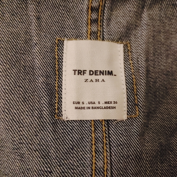 ZARA Short Denim Overall Size S - Picture 3 of 3